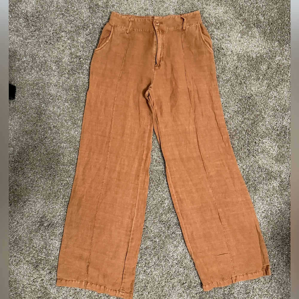 Caramel Brown YFB Wide Leg Pants